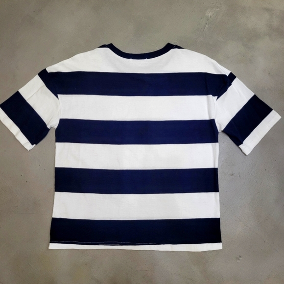 [NWOT] Navy Stripe Crew Neck Short Sleeve T-shirt - Picture 2 of 5